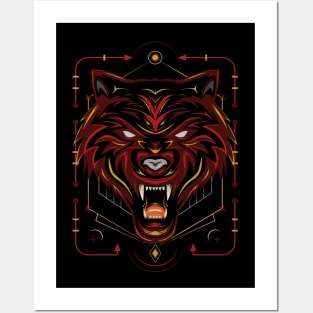 Angry Wolf Posters and Art